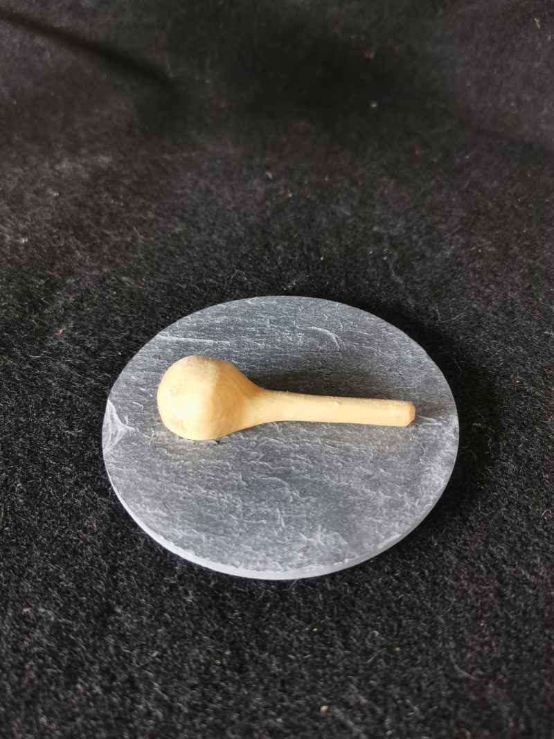 Hand Carved Wooden Salt, Pepper, Herb Spoon