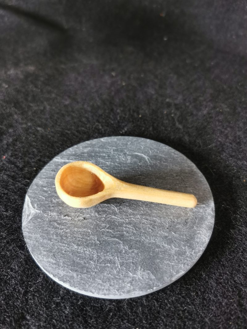 Hand Carved Wooden Salt, Pepper, Herb Spoon