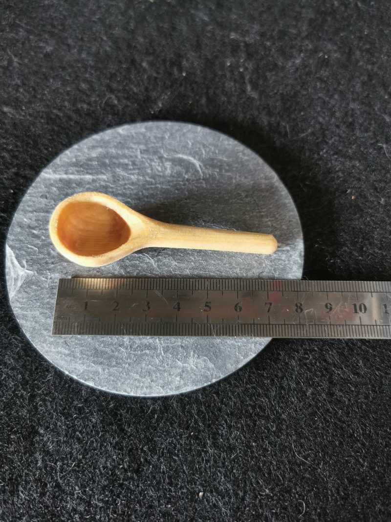 Hand Carved Wooden Salt, Pepper, Herb Spoon