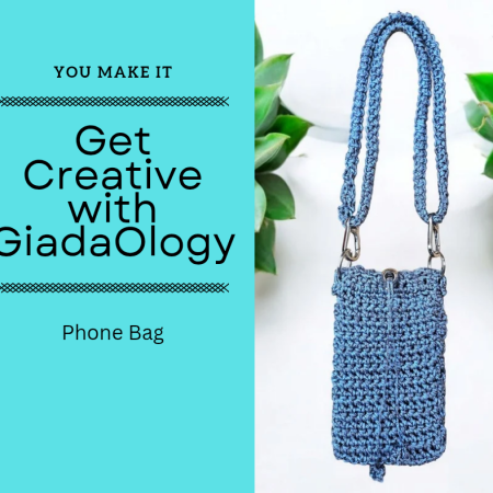Crochet Pattern Mobile phone crossbody bag drawstring closure. Easy crochet Pattern.l Crochet Phone