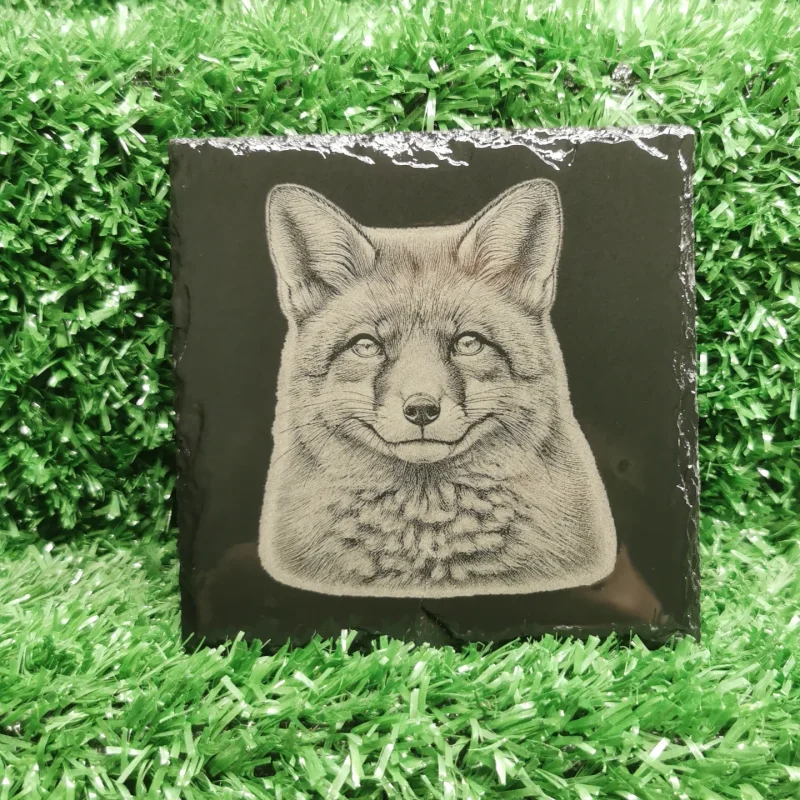 Wildlife Slate Coasters, Fox, Mouse, Hedgehog, Stag, Badger