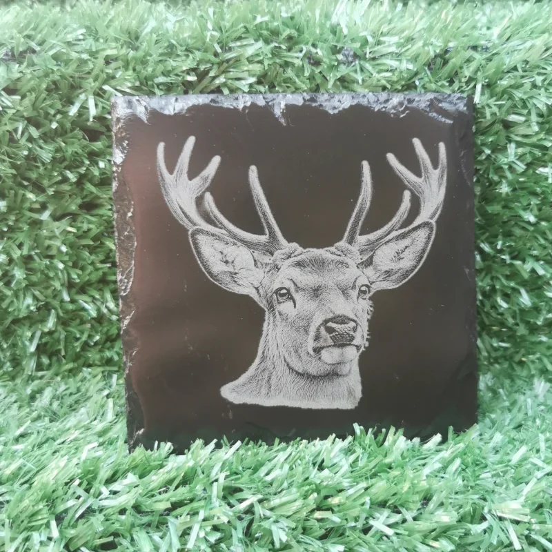 Wildlife Slate Coasters, Fox, Mouse, Hedgehog, Stag, Badger