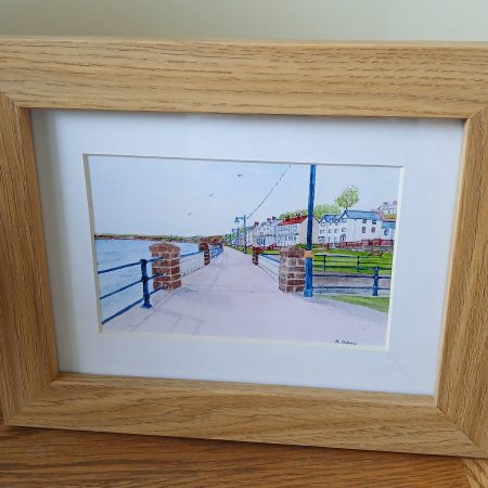 Seafront of Filey . Print of an original landscape watercolour Filey print