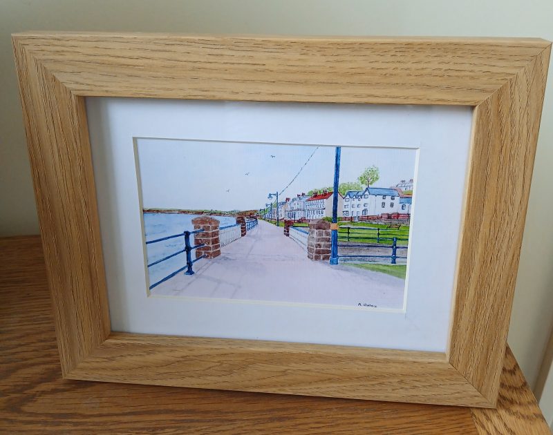 Seafront of Filey . Print of an original landscape watercolour Filey print