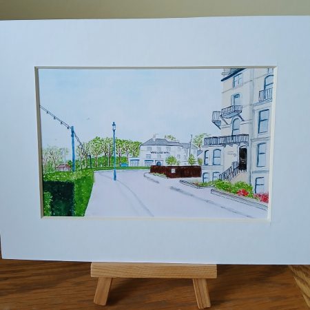 White Lodge, The Crescent, Filey . Print of an original landscape watercolour Filey print