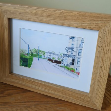 White Lodge, The Crescent, Filey . Print of an original landscape watercolour Filey print