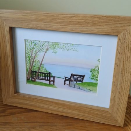Relaxing View from Glen Gardens, Filey . Print of an original landscape watercolour Filey print