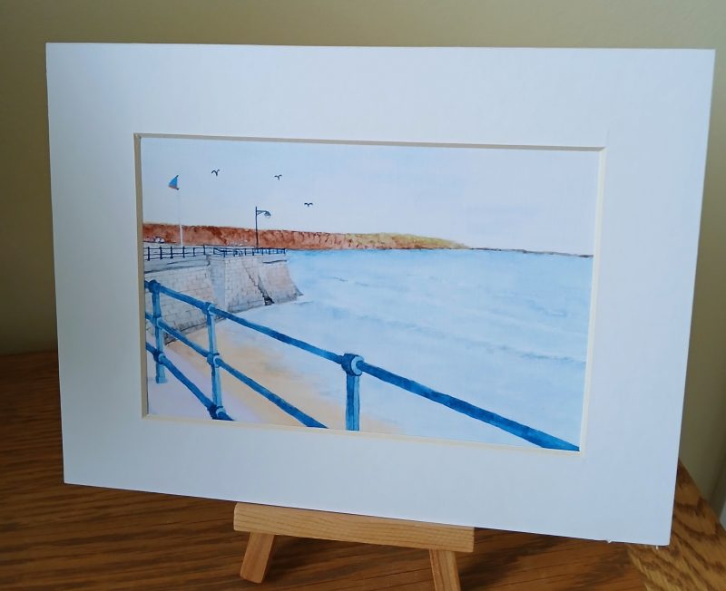 Filey Bay . Print of an original landscape watercolour Filey print