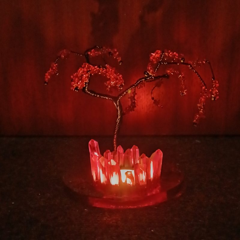 Volcanic Light - wire tree sculpture | tea-light holder