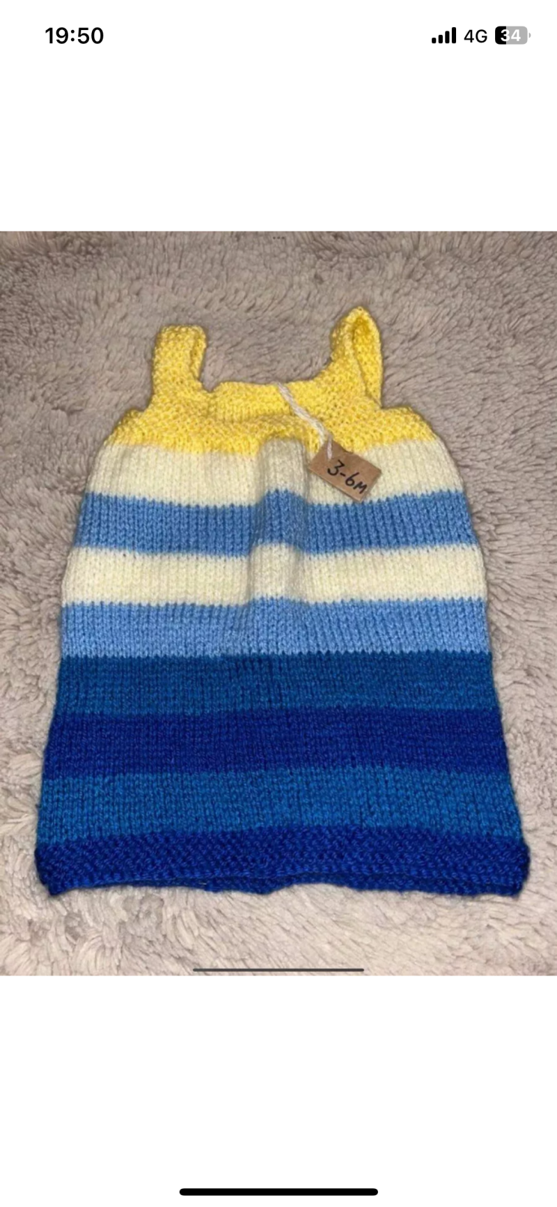 3-6mth (18 inch chest) Cornish Pinafore