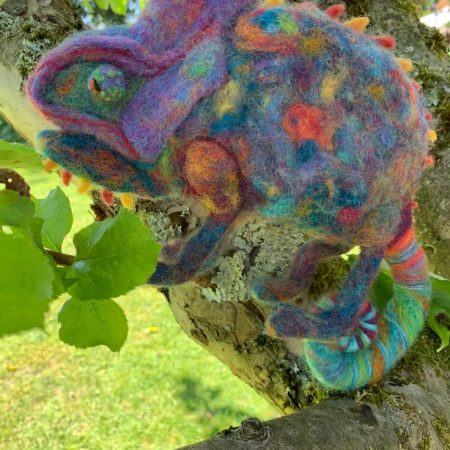Needle Felted Chameleon