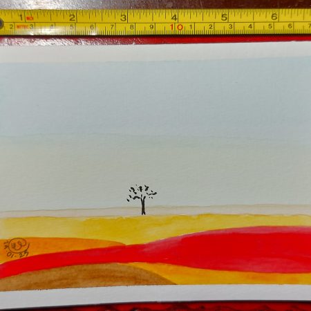 Adelaide Plains sunset, blank greeting card and envelope