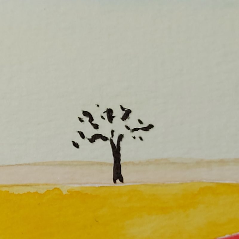 Adelaide Plains sunset, blank greeting card and envelope