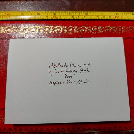 Adelaide Plains sunset, blank greeting card and envelope
