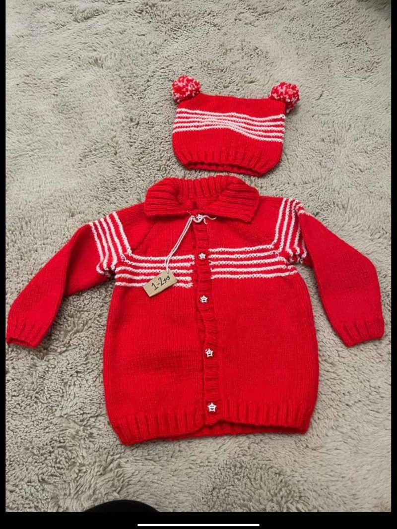 Collared Jackets and hats, 3 different sizes and colours