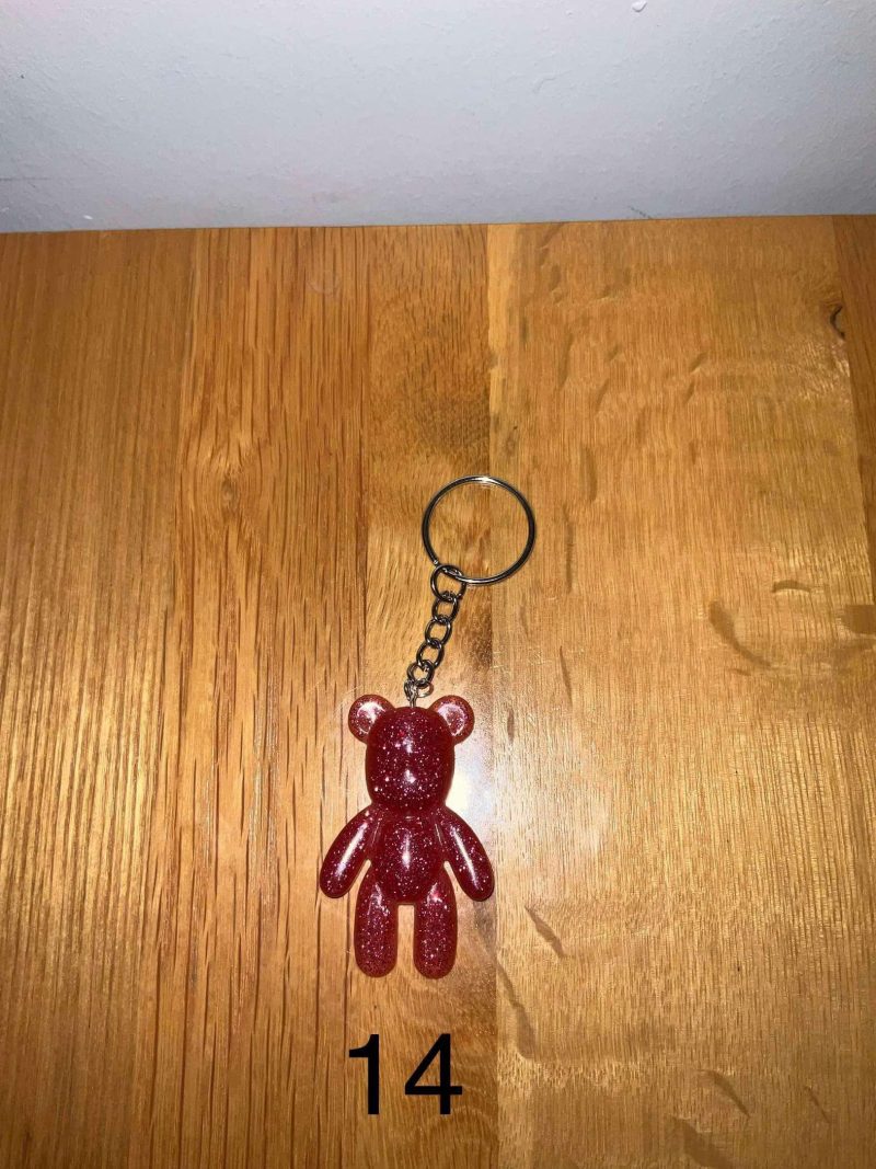 Resin Art Worry Bears on Keyrings