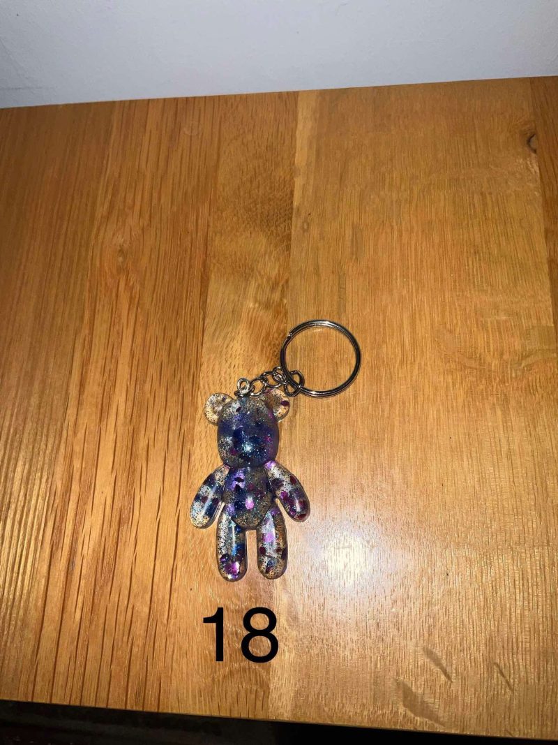 Resin Art Worry Bears on Keyrings