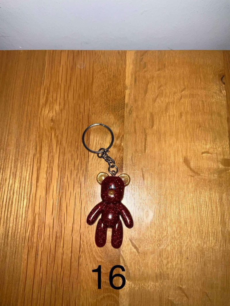 Resin Art Worry Bears on Keyrings