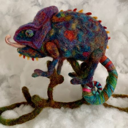 Needle Felted Chameleon