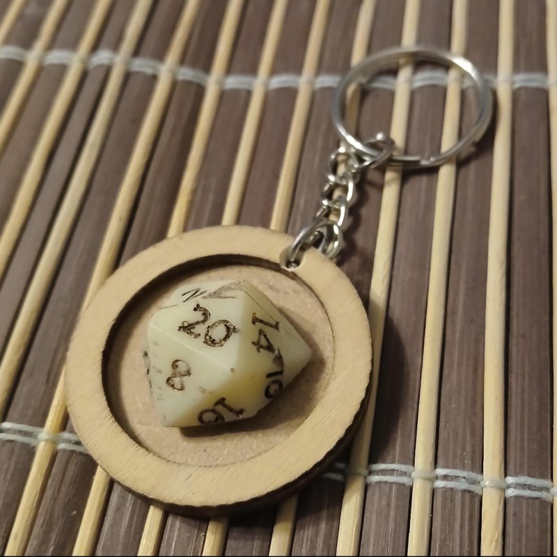 Nat20 Keychain | d20 charm | TTRPG | fashion accessory