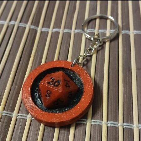 Nat20 Keychain | d20 charm | TTRPG | fashion accessory