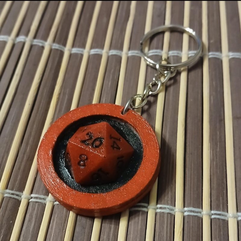 Nat20 Keychain | d20 charm | TTRPG | fashion accessory