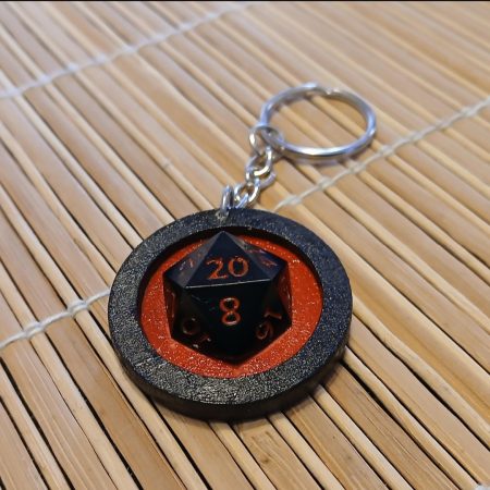 Nat20 Keychain | d20 charm | TTRPG | fashion accessory
