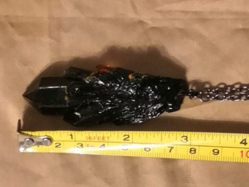 Arcane Artefacts: Volcanic Shard | resin crystal pendant | UV, glow | LARP, Cosplay