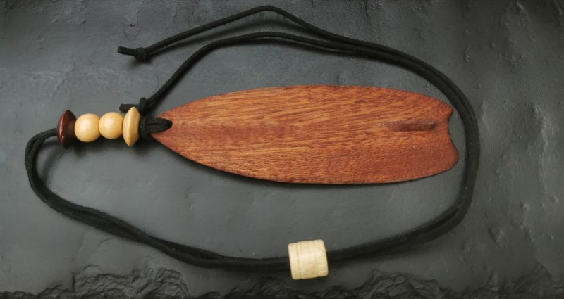 Hand Carved Sapele Mahogany Surfboard Decorative Item