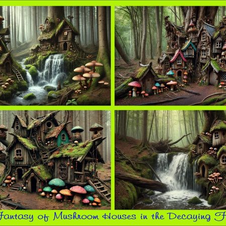 Fantasy Mushroom Houses; 1000 piece Jigsaw