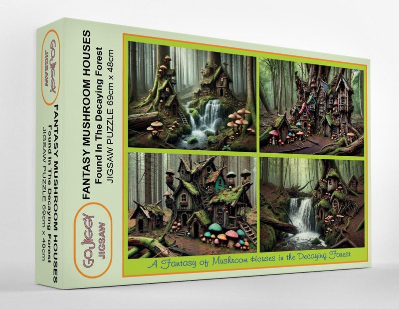 Fantasy Mushroom Houses; 1000 piece Jigsaw