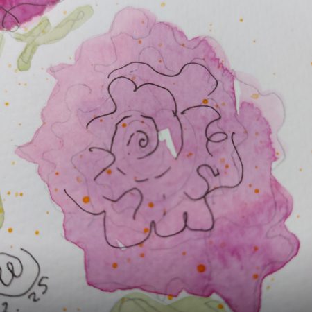 Roses Collection, Postcard 1, mountable painting, 6x4"