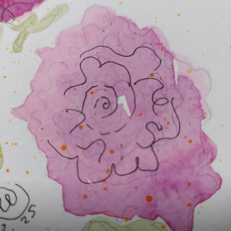 Roses Collection, Postcard 1, mountable painting, 6x4"