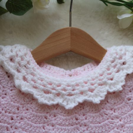 Baby Girl Romper with Collar | Light Pink with White Collar | New Baby Gift 0-3 Months