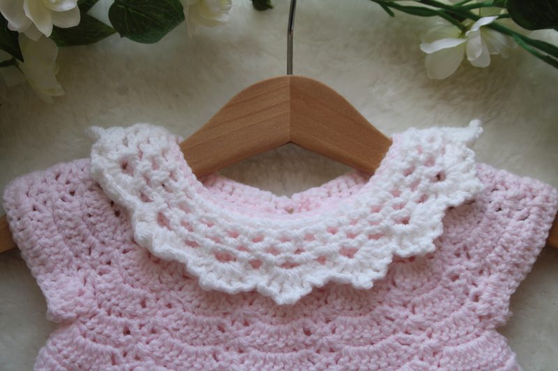 Baby Girl Romper with Collar | Light Pink with White Collar | New Baby Gift 0-3 Months