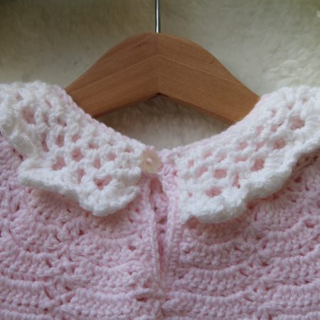 Baby Girl Romper with Collar | Light Pink with White Collar | New Baby Gift 0-3 Months