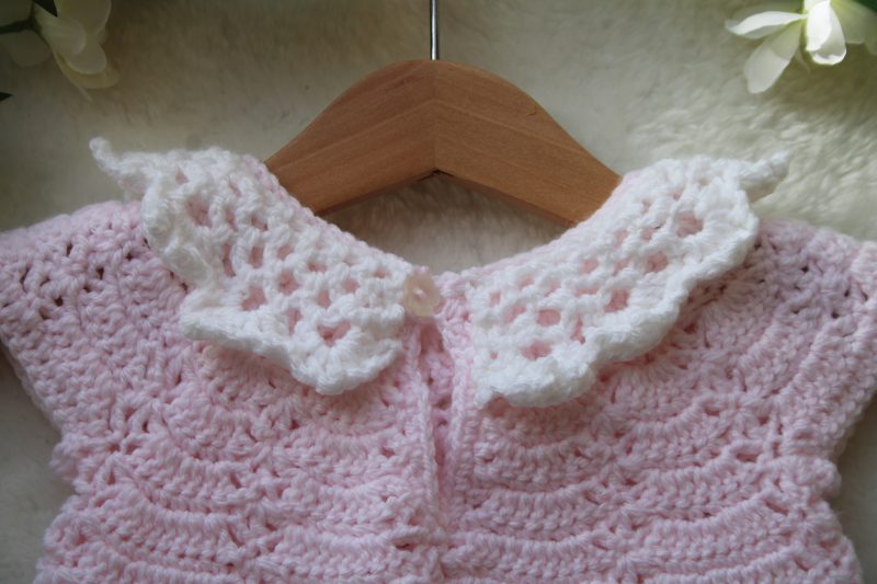 Baby Girl Romper with Collar | Light Pink with White Collar | New Baby Gift 0-3 Months