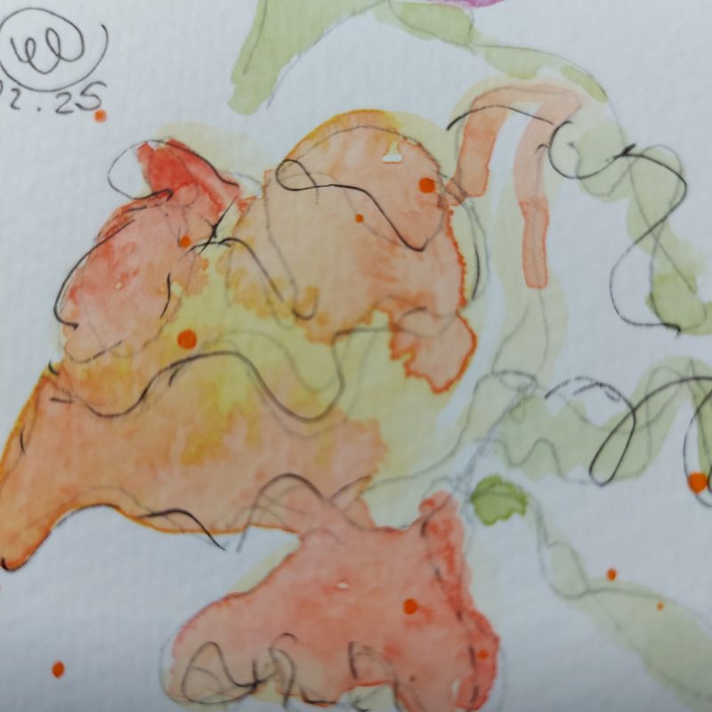 Roses Collection, Postcard 3, mountable painting 6x4in