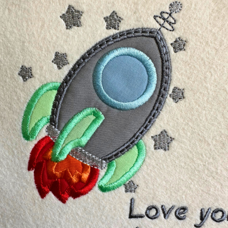 Love you to the moon and back wall hanging flag, space decor, rocket banner, nursery/bedroom decor