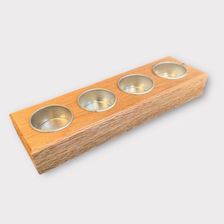 Solid Oak Tea Light Holders - Image 4