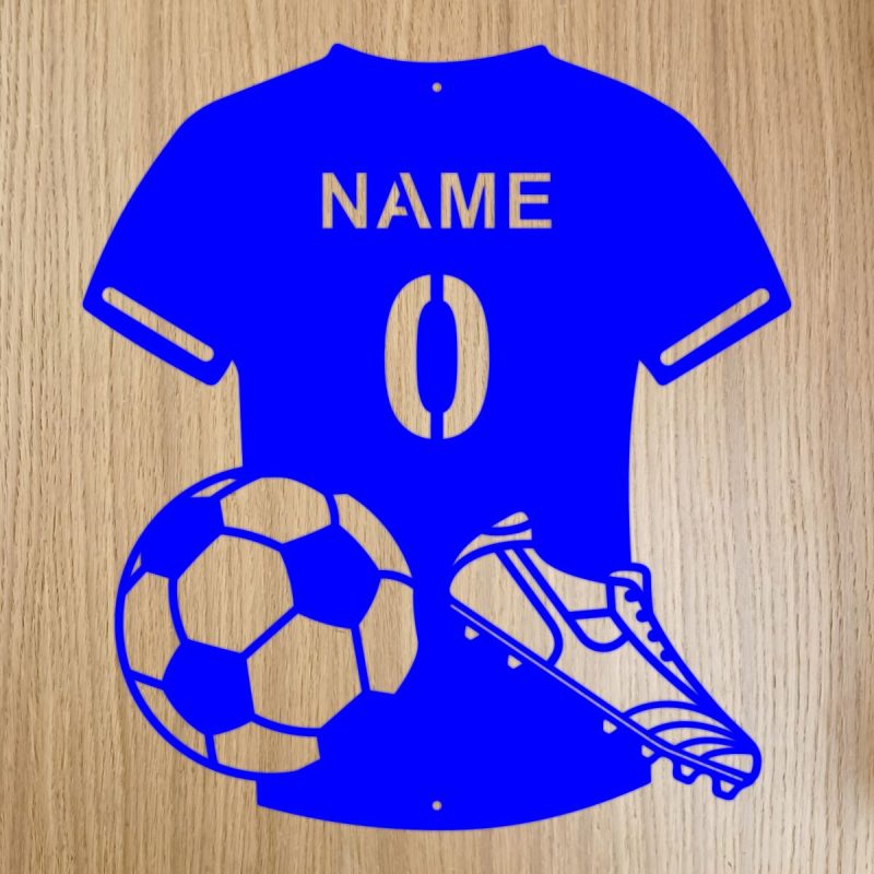 Personalised Steel Football Shirt Plaque