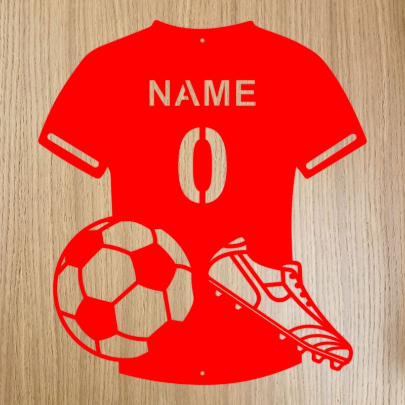 Personalised Steel Football Shirt Plaque