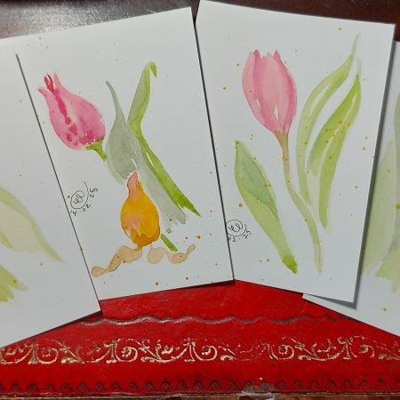 Tulip Delight, set of 4 postcards