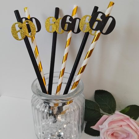 ANY AGE Straws,Glitter Age Straws, Birthday Straws, Party straws,Glitter Birthday Straws