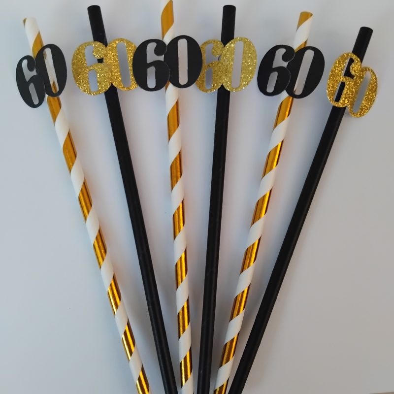 ANY AGE Straws,Glitter Age Straws, Birthday Straws, Party straws,Glitter Birthday Straws