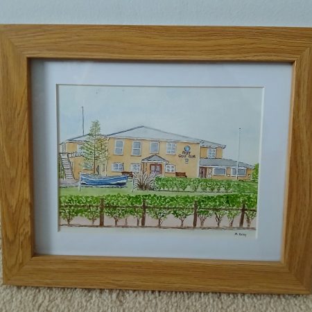 Filey Golf Club, Clubhouse, Filey framed original watercolour