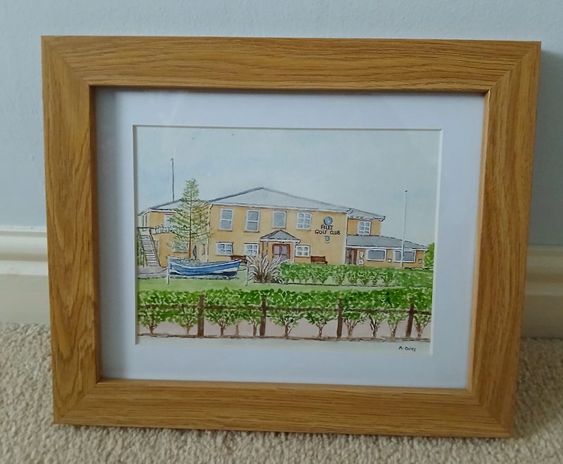Filey Golf Club, Clubhouse, Filey framed original watercolour