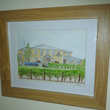 Filey Golf Club, Clubhouse, Filey framed original watercolour