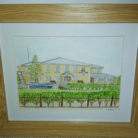 Filey Golf Club, Clubhouse, Filey framed original watercolour
