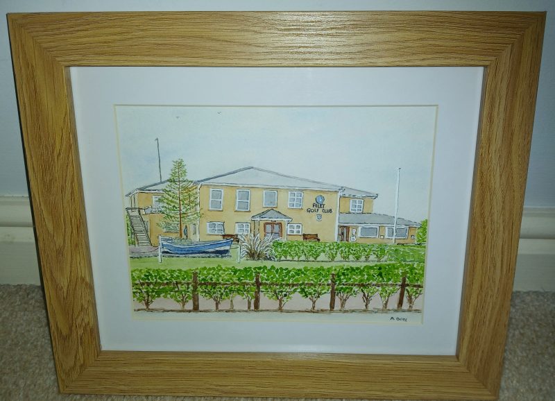 Filey Golf Club, Clubhouse, Filey framed original watercolour